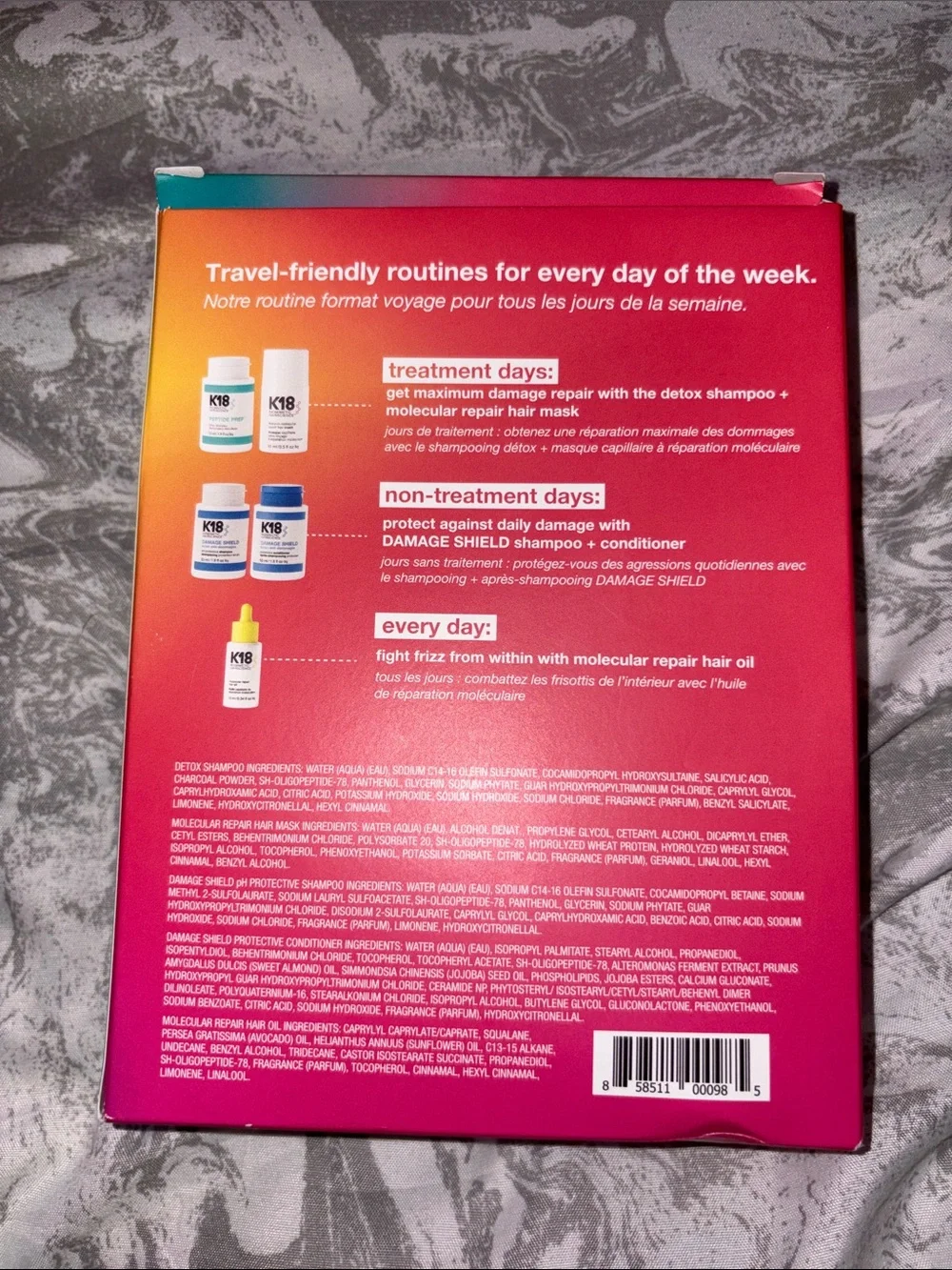 K18 Repair + Protect Minis Hair Care Set — Rainbow Packaging (Multicolor)